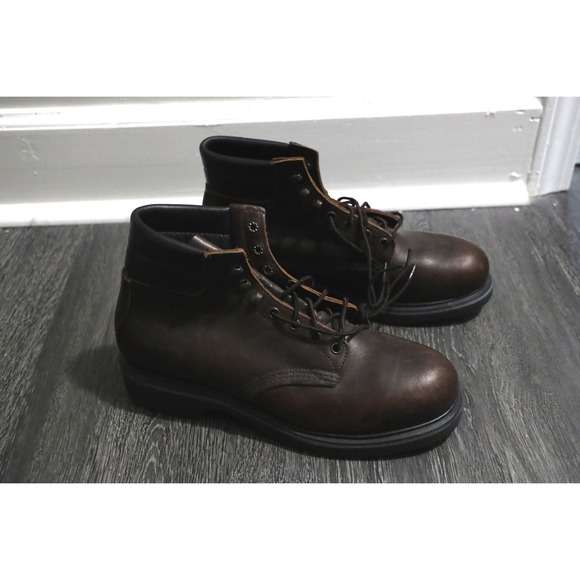 Red Wings Brown red Leather Lace Up Cap Toe Ankle‎ Boots Men Size 10